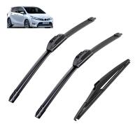 Kit de balais d'essuie-glace avant et arrière pour Toyota Verso 2009-2019, balais de pare-brise et de vitres 26" + 16" + 12"