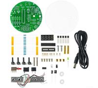 Kit de balance électronique à monter soi-même avec tube numérique rond, résolution 5 V CC 0,01 g pour 51 projets de microcontrôleur à puce unique, 85 mm de diamètre vert PCB acrylique construction (B)