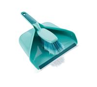 Kit de balayage avec pelle à poussière Leifheit 41410, balai avec extrémités épissées et pelle avec lèvre en caoutchouc extra large