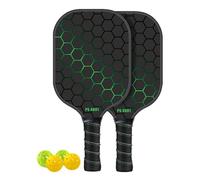 Kit de balle de cornichon, kit de pagaie de balle de cornichon | Raquettes de balle de paddle kit Pickle Ball en fibre de verre, 4 Pickle Balls, poignée ergonomique pour débutants et professionnels