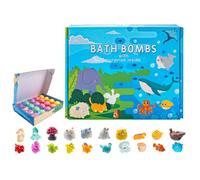 Kit de Balles de Bain | 20 Pièces naturelles colorées - Set de bombes de bain effervescentes au sel pour filles | pour la Détente et le Jeu des Cadeaux Anniversaire Fêtes
