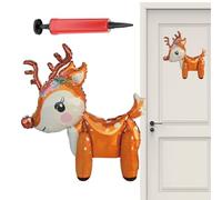 Kit de ballons de Noël - Sapin, renne Père Noël, décoration artisanale, ballons gonflables fantaisie sur pied, pour fête, anniversaire, Nouvel An, vacances d'hiver