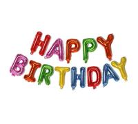 Kit de ballons en aluminium Happy Birthday Alphabet 40,6 cm - Décoration d'anniversaire heureuse - Confusion