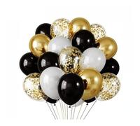 Kit de ballons Noël, 30 en latex dorés, rouges et verts à confettis for décorations fête, kit d'arche(Black)