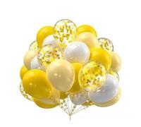 Kit de ballons Noël, 30 en latex dorés, rouges et verts à confettis for décorations fête, kit d'arche(Yellow)