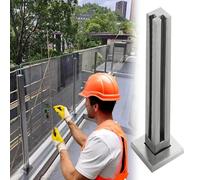 Kit De Balustrade En Verre En Acier Inoxydable, For Verre De 8 À 12 Mm, Colonne De Garde-corps For Palier D'escalier Intérieur Et Extérieur(Silver Corner Post,80cm/31.5 in)