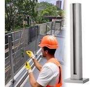 Kit de balustrade en verre sans cadre avec panneaux trempés pour terrasse, escaliers et garde-corps extérieur