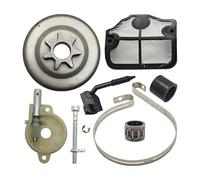 Kit de bande de frein et tendeur de chaîne d'huile for tambour d'embrayage, compatible avec les tronçonneuses 142, 141, 137, 136, 36 et 41