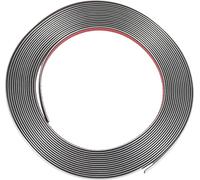 Kit De Bande De Garniture De Fenêtre Extérieure Pour Pare-Chocs De Voiture Porte Corps Autocollant Décoratif Ton Argenté 1 Pièce 4/9" 12mm De Largeur 33Ft 1000cm De Longueur