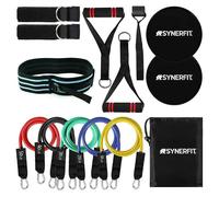 Kit de bandes tubes de résistance élastiques avec poignées Synerfit Fitness Noir TU