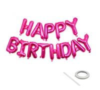 Kit de bannière de ballons « Happy Birthday » - Ballons en aluminium avec lettres de 40,6 cm pour décoration d'anniversaire pour hommes, femmes et adultes, ballons réutilisables en Mylar pour