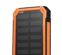 Kit de banque d'énergie solaire Vikye, 20 000 mAh, 2 ports USB, charge rapide, orange