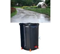 Kit de baril de pluie pliable avec filtre, robinet, trop-plein - Collecte de gouttières pour le jardinage, la pelouse