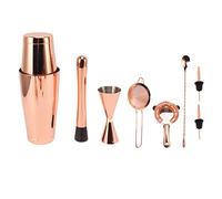 Kit de barman 9 pièces en acier inoxydable |Ensemble shaker à cocktail avec contrôle de la température |Outils de bar pour la maison/fête/mixologie |Boston Shaker, Jigger, (Type A)