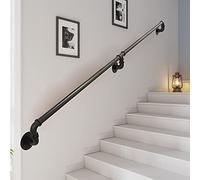 Kit de Barre d'appui extérieure for escaliers, Rampe Murale en Fer forgé(17ft/510cm)