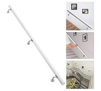 Kit de barre d'appui murale réglable en bois - 0,3 m à 6,1 m barre de soutien antidérapante pour escalier pour personnes âgées et enfants - 4,6 m blanc solution de sécurité intérieur/extérieur