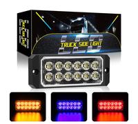 Kit De Barre De Lumière Stroboscopique D'urgence À 6 Led, Ambre/Blanc 12-24v, Marqueur Latéral, Lumière Stroboscopique Ultra Mince