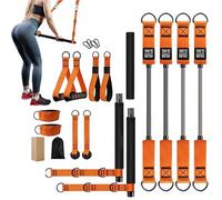 Kit de barre de pilates, appareil d'entraînement sculptant le corps, système de pilates, entraînement complet du corps pour femmes, hommes et adultes, à la maison ou à la salle de sport avec