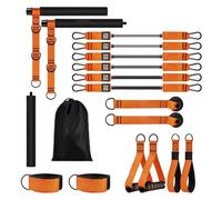 Kit de Barre de Pilates avec Bandes de résistance Pilates Workout Equipment Full-Body Workout (Orange)