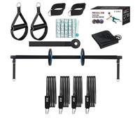 Kit de barre de pilates - Barre extensible avec bandes de résistance - Équipement de fitness portable pour entraînement complet du corps