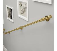 Kit de barre de sécurité en fer forgé pour escalier intérieur/extérieur, garde-corps mural en métal doré pour enfants, personnes âgées, handicapés