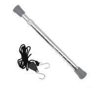 Kit de barre de support de capot en alliage d'aluminium avec corde, outil d'écartement réglable pour réparation de voiture et de camion, support argenté de 40,5 à 63,0 cm pour fixer le capot en toute