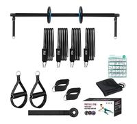 Kit de Barre Pilates, Ensemble de Barre Pilates - Barre d'étirement Pilates avec Bandes de Résistance | Ab Workout Equipment Portable Home Gym Pilates Bar Kit pour Pilates Abs Full Body Training
