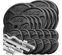 Kit de barres d’haltères renforcées et de disques 173 kg SLIM