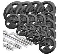 Kit de barres d’haltères renforcées et de disques pour la musculation de 172 kg