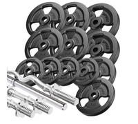Kit de barres d’haltères renforcées et de disques pour la musculation de 83 kg