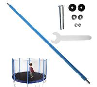 Kit de barres de rechange pour trampoline - Support de filet de sécurité robuste, tubes en acier droits | Pièces de rechange avec protection en mousse, barres de filet pour jardin, extérieur