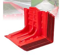 Kit de barrière anti-inondation en forme de L, installation facile, protection contre les inondations pour la maison, le garage et la porte d'entrée en plastique ABS durable