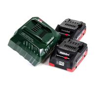 Kit de base 18V - METABO - 2x Batteries LiHD 4.0Ah - Chargeur ASC 55 - Performances optimales