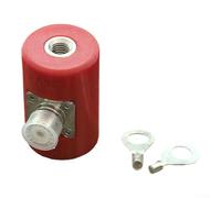 Kit de base d'antenne à ondes courtes Filetage M10 SO239 Adaptateur pour radio USDX QRP, support télescopique 13,5-55 MHz avec grille de terre, accessoire de station de jambon ABS (base rouge)