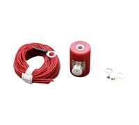 Kit de base d'antenne à ondes courtes Filetage M10 SO239 Adaptateur pour radio USDX QRP, support télescopique 13,5-55 MHz avec grille de terre, accessoire de station de jambon ABS (rouge + grille)