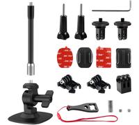 Kit de base de casque adhésif flexible avec tige d'extension pour Insta 360 One X4 X3 X2 X RS,supports adhésifs de casque compatibles avec Go Pro 13/12/11/10/Max/9/8/7/6 Session,caméras d'action DJI