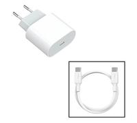 Kit De Base De Chargeur Fastcharge 20 W De Type C + Câble De Charge De Type C 60 W 3,0 A 1 M - Type C Avec Phonecare Pour Apple Iphone 16 Pro - Blanc