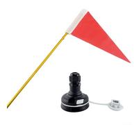 Kit de base de drapeau de sécurité pour usage maritime 119,4 cm avec drapeau rouge pour kayak et canoë