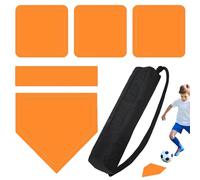 Kit de base de sport : bases de terrain de baseball, marqueurs de terrain d'entraînement | Construction robuste en vinyle moulé, design léger, surface blanche brillante avec ancres pour les jeux de