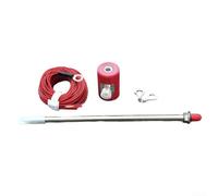 Kit de bases d'antenne télescopiques à ondes courtes M10 avec adaptateurs SO239 pour ondes courtes telles USDX QRP (rouge + grille + tige)