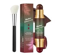 Kit de bâton de beauté multi-usages à double extrémité - Maquillage léger et facile à emporter pour les yeux, les lèvres et les joues - Formule crémeuse qui s'estompe, 4 teintes polyvalentes (#02,1PC)