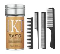 Kit de bâtonnets de cire pour cheveux avec 4 peignes - Kit de cire coiffante rafraîchissante et non grasse, pâte capillaire coiffante forte et durable, produits coiffants temporaires pour cheveux