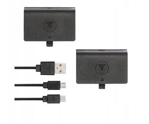 Kit de batterie - 2 Batteries rechargeables pour Xbox One - compatible avec Station de charge Twin Charge X comme batterie de remplacement - noir