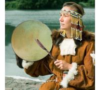 Kit De Batterie Chamanique Sibérienne | Tambour Sur Cadre Avec Maillet | Instrument De Musique Pour La Méditation Et Le Yoga | Tambour Spirituel Fait Main Pour La Pleine Conscience, Les Rituels Et La