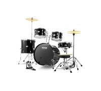 VEVOR Kit de Batterie Complète 56cm Instruments de Musique Pour Adulte Débutant Noir 5PCS