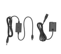 Kit de batterie factice NP-FW50 avec adaptateur secteur USB-C & coupleur DC - compatible avec Sony A7 A7II A7RII A6400 A6500 A6000 A5100 NEX-5 et bien d'autres.