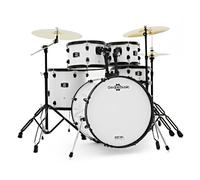 Kit de batterie Fusion extensible BDK-20 par Gear4music, blanc