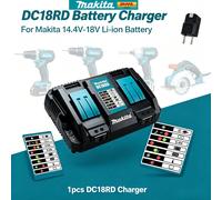 Kit de batterie Makita 18V série BL et chargeur rapide 4 ports, DC18RD/DC18SF/DC18RC, charge rapide, accessoire de remplacement 100% authentique LED charger-EU