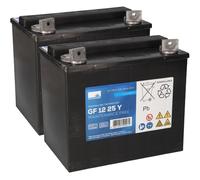 Kit de batteries pour machine à récurer Gansow CT15 2 x 12 V 28 Ah au plomb résistant aux cycles
