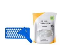 Kit de baume à lèvres | Kit d'artisanat de baume à lèvres | 50 tubes vides transparents | Conteneurs de baume à lèvres | Baume à lèvres transparent | Baume à lèvres fait maison | Spatule pour femme |